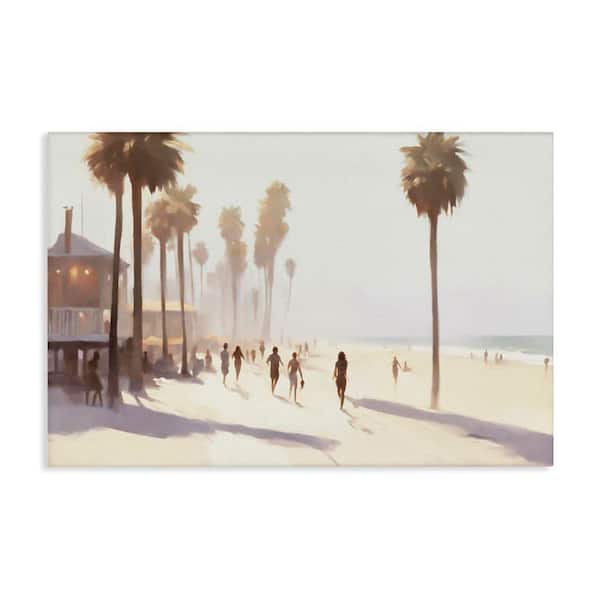 Stupell Industries Running on Tropical Beach by Noah Bay Unframed Nature Graphic Art Print 20 in. x 30 in.