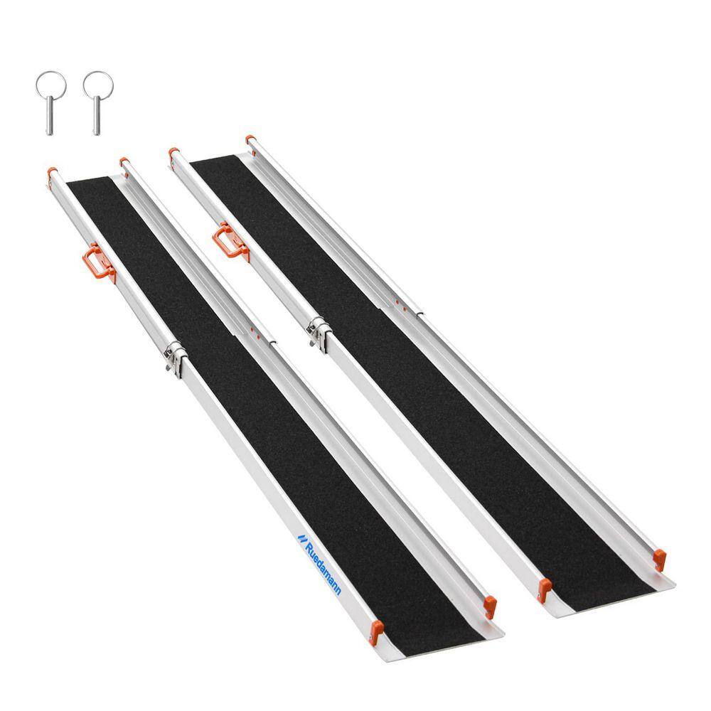 Connector Ramp Angels Angel Sar 4.5-8 ft. 600 lb. Adjustable Aluminum Wheelchair Ramp ...