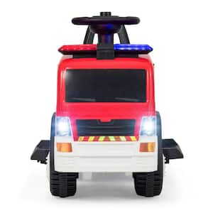 Kids 6-Volt Ride On Fire Truck Fire Engine Battery Powered with Siren