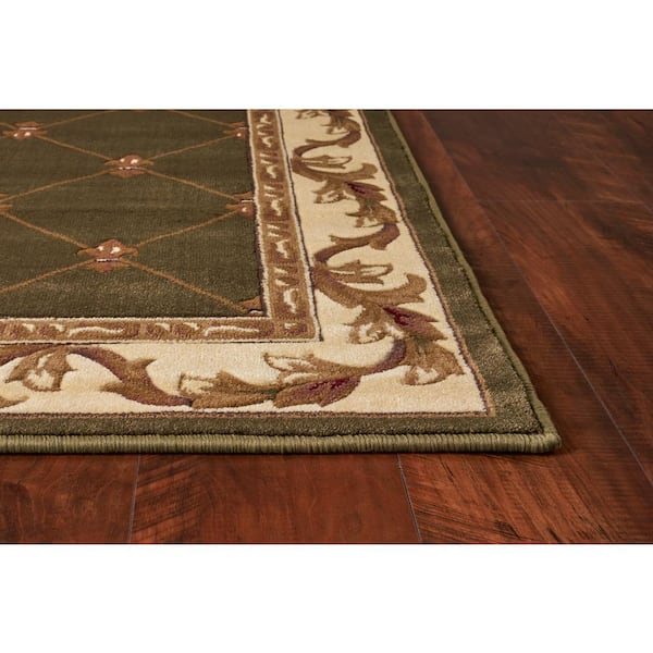 Victorian Green 2 ft. x 3 ft. Area Rug