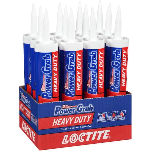 Loctite Power Grab Heavy-Duty Instant Grab 9 oz. Latex Construction Adhesive White Cartridge (12-Pack)