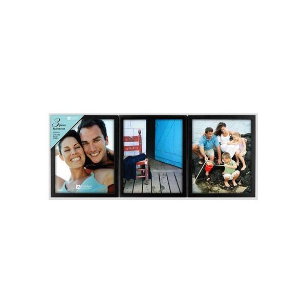 Home Decorators Collection 1-Opening 5 in. x 7 in. Black Picture Frames (Set of 3)