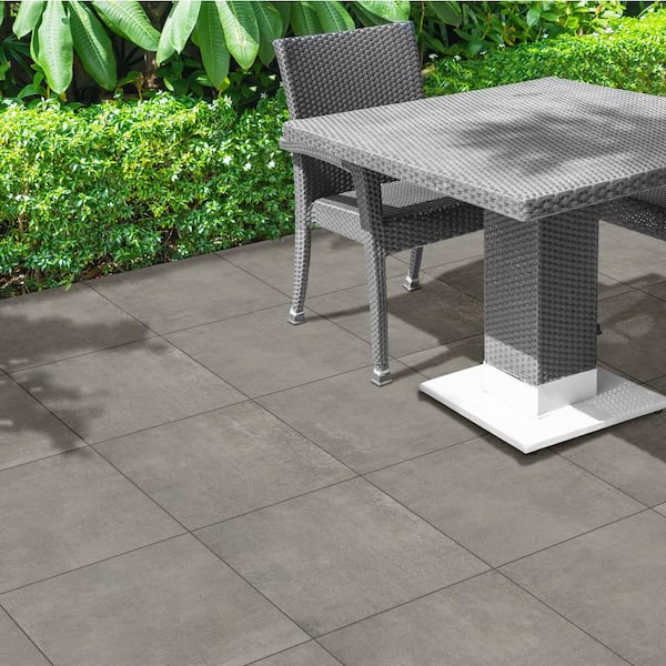 Cement Gray 24 in. x 24 in. x 0.78 in. Porcelain Paver Floor Tile (60 pieces/232.5 sq. ft./pallet)