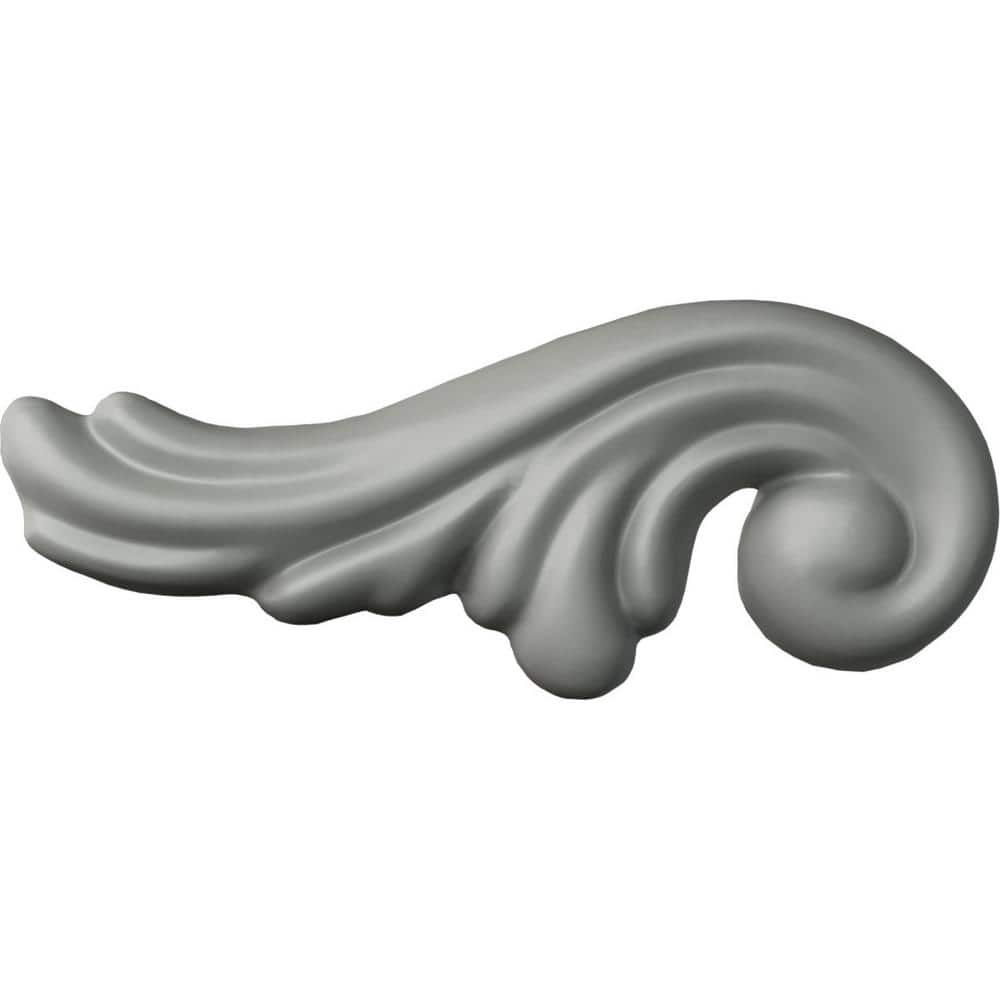 Primed Polyurethane Leaf Scroll Applique for Wall Trim