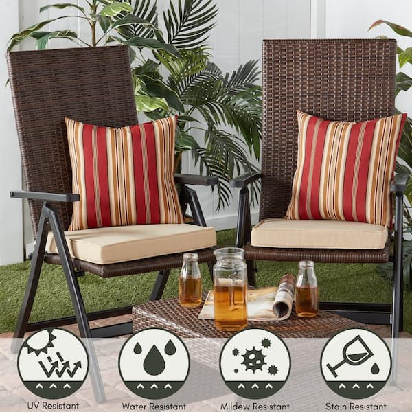 Greendale Home Fashions 18 in. x 18 in. Stone Square Outdoor