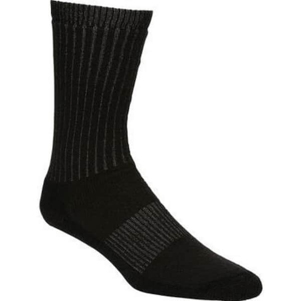 ROCKY Men's X-Large Black Merino Crew Sock (1-Pair)