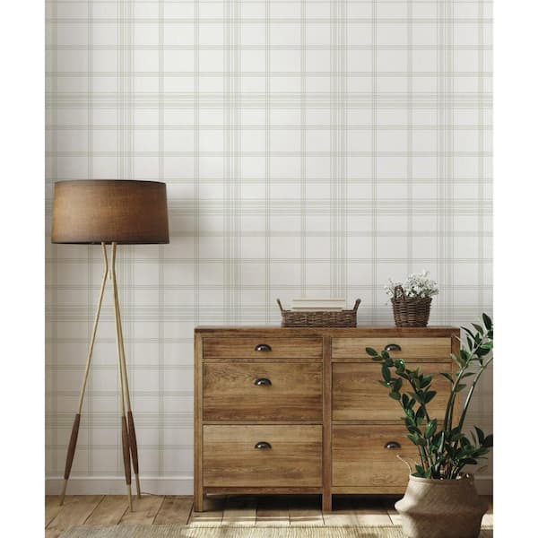 York Wallcoverings 56 sq. ft. Charter Plaid Wallpaper CV4466 - The