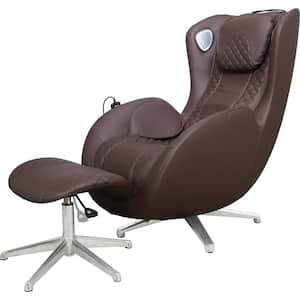 Bliss Series Brown Faux Leather Reclining Massage Chair with Air Massage, Heated Lumber, Bluetooth Speakers