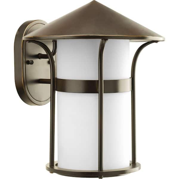 Progress Lighting Welcome Collection 1-Light Antique Bronze Wall Lantern