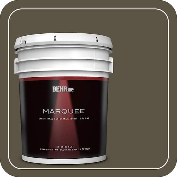 BEHR MARQUEE 5 gal. #730D-7 Shadow Ridge Flat Exterior Paint & Primer