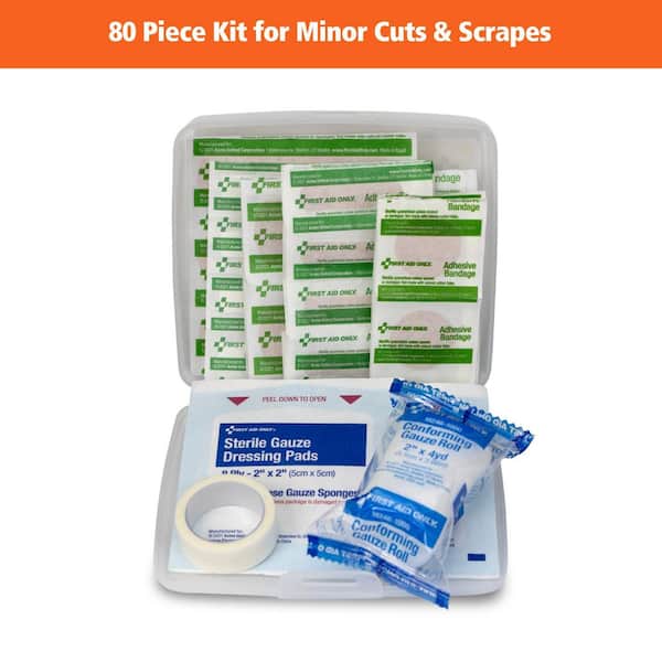 HDX 80 Piece First Aid Kit 52444 - The Home Depot