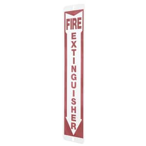 4 in. x 18 in. Reflective Fire Extinguisher Sign