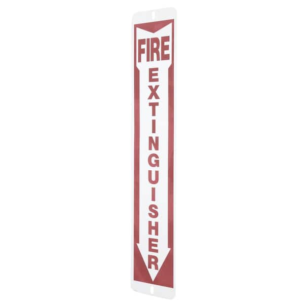 Everbilt 4 in. x 18 in. Reflective Fire Extinguisher Sign
