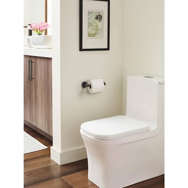 Arrondi 7-1/4 in. (184 mm) L Single Post Toilet Paper Holder in Oil Rubbed Bronze