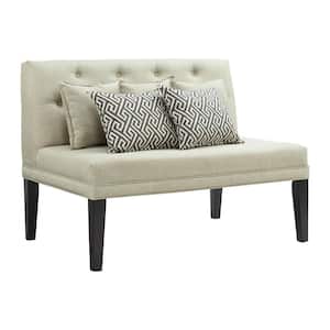 Mara Taupe Loveseat with 5-Pillows