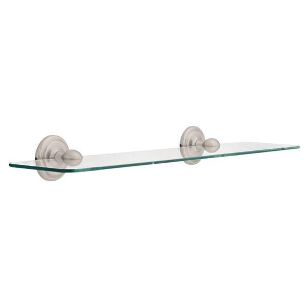 Franklin Brass Jamestown Glass Shelf in Satin Nickel-DISCONTINUED