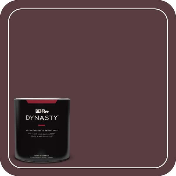 BEHR DYNASTY 1 qt. #PPU1-02 Divine Wine Matte Interior Stain-Blocking Paint & Primer