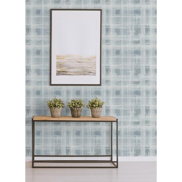 Blue Stuart Peel and Stick Vinyl Wallpaper
