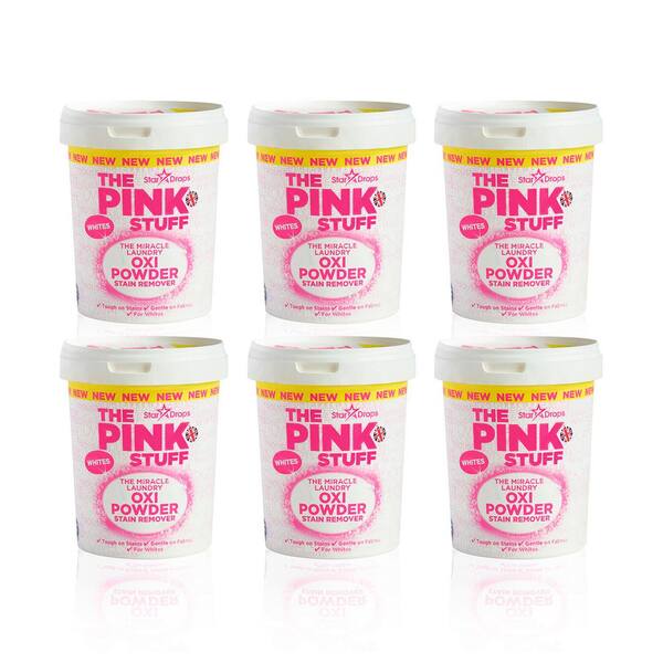 THE PINK STUFF Oxi Fabric Stain Remover Powder for Whites, 2.2 lbs., 6-Pack