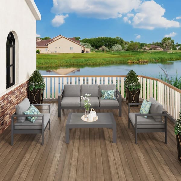 WAKE × Setinn Tour Porch 2P Set Zeus & Ruta 51.9 in. 2-Person Black White Wicker Porch Swing