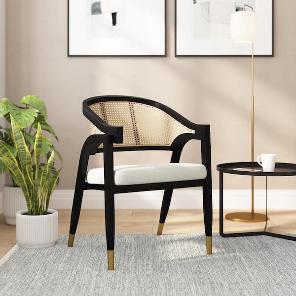 Black fabric accent outlet chair