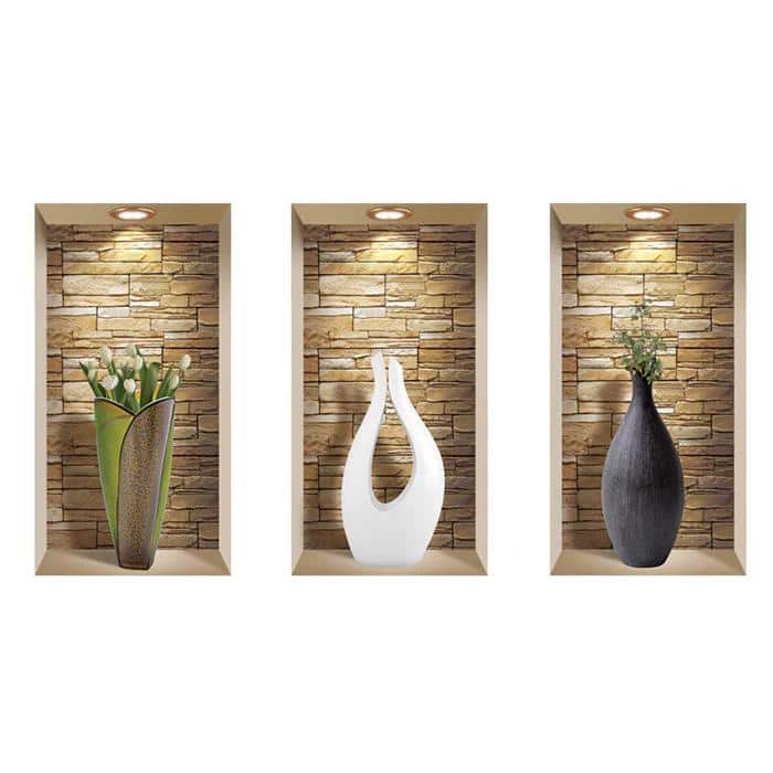 Multi-Color 3D Design Vinyl Wall Decal Set for Kids