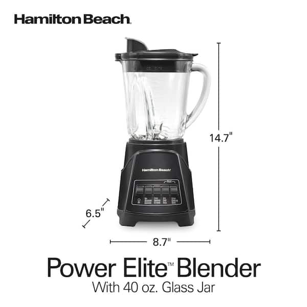 Hamilton Beach Power Elite 40 oz. 4-Speed Multi-Function Black
