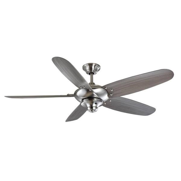 Home Decorators Collection Altura 60 In Indoor Outdoor Brushed Nickel Ceiling Fan With Downrod And Reversible Motor Light Kit Adaptable 68260 - Home Decorators Collection Altura 60 Inch Outdoor Ceiling Fan
