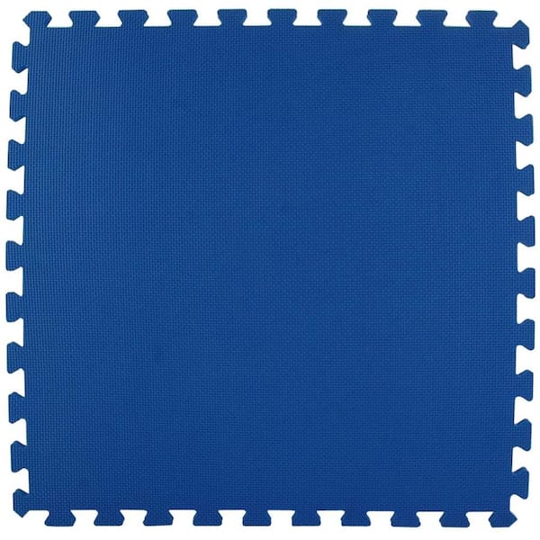 Greatmats Economy Foam Blue 2 ft. x 2 ft. x 1/2 in. Interlocking Puzzle Floor Tiles (Case of 20)
