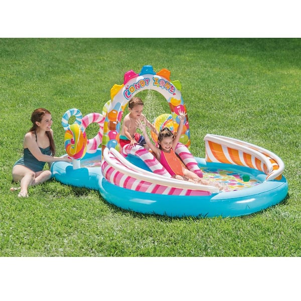 57149EP　Pool　with　Kids　Waterslide　116　x　Home　in.　Splash　in.　x　Candy　Kids　51　75　in.　The　Zone　x　Inflatable　D　(2-Pack)　Swim　Depot　Intex　Kidney