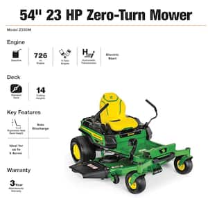 Z330M 54 in. 23 HP Dual Hydrostatic Gas V-Twin Zero Turn Riding Lawn Mower