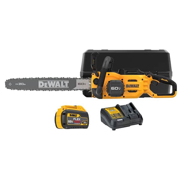 DEWALT FLEXVOLT 60V MAX 20 in. Brushless Electric Cordless Chainsaw Kit and Carry Case with (1) FLEXVOLT 4 Ah Battery & Charger