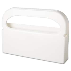 16 in. x 3-1/4 in. x 11-1/2 in. White Plastic Half-Fold Toilet Seat Cover Dispenser