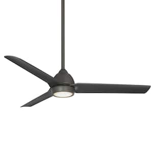 Mocha 54 in. 3000K Integrated LED Indoor/Outdoor Oil Rubbed Bronze Smart Compatible Ceiling Fan w/Light Kit and Remote