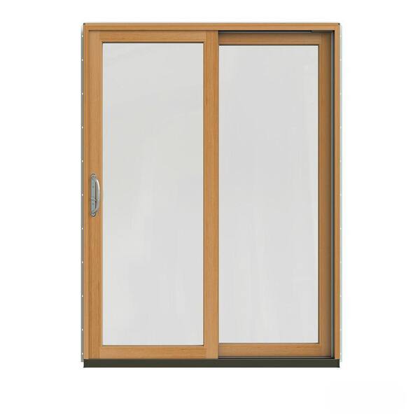 JELD-WEN 60 in. x 80 in. W-2500 Contemporary Red Clad Wood Right-Hand ...