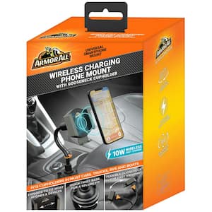 Wireless Charging QI-Enabled Phone Mount With Gooseneck Cupholder