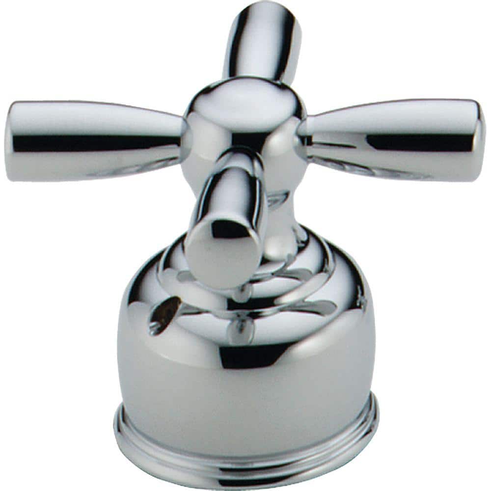Polished Chrome Modern Cross Handle for Bath Fixtures