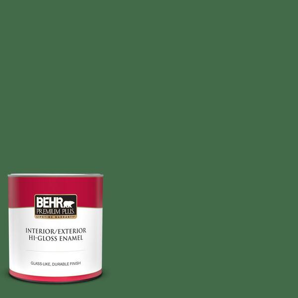 BEHR PREMIUM PLUS 1 qt. M4007 Garden Cucumber HiGloss Enamel