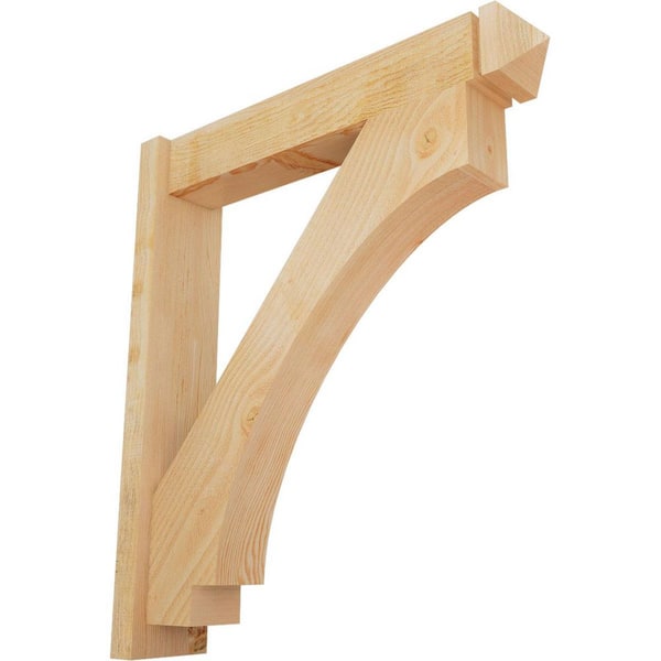 Ekena Millwork 6 in. x 34 in. x 30 in. Douglas Fir Imperial Arts and Crafts Rough Sawn Outlooker