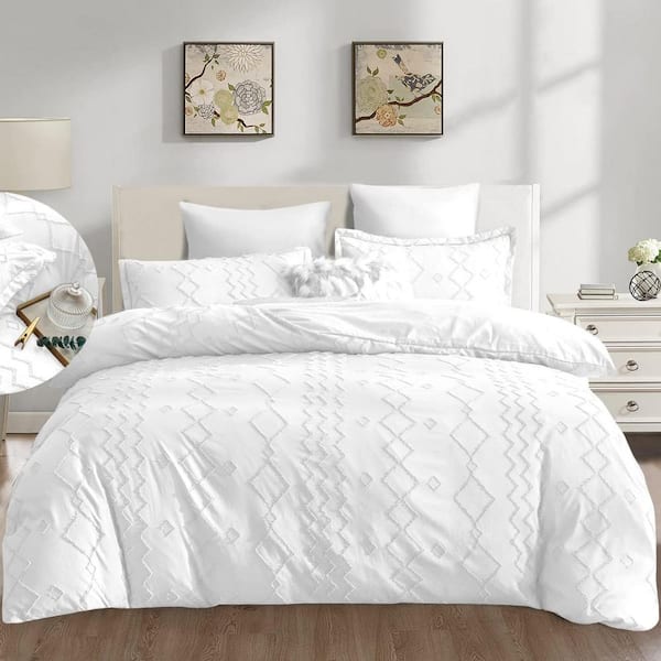 Shatex 3-Piece All Season Bedding King Size Comforter Cover Set, Ultra Soft Polyester Elegant Bedding Comforters