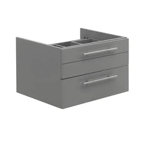 Lucera 24 in. W Wall Hung Vessel Sink Bath Vanity Cabinet Only in Gray