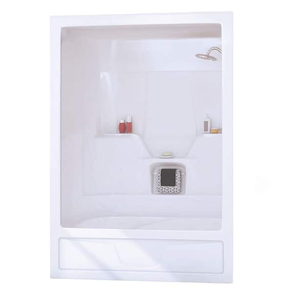 MAAX ASTM 31 in. x 60 in. X 85 in. Three Piece Direct-to-Stud Tub Wall in White