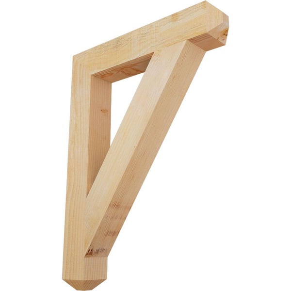 Ekena Millwork 4 in. x 32 in. x 24 in. Douglas Fir Traditional Craftsman Rough Sawn Bracket