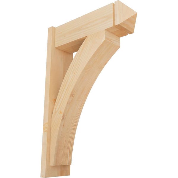 Ekena Millwork 8 in. x 36 in. x 24 in. Thorton Arts and Crafts Smooth Douglas Fir Outlooker