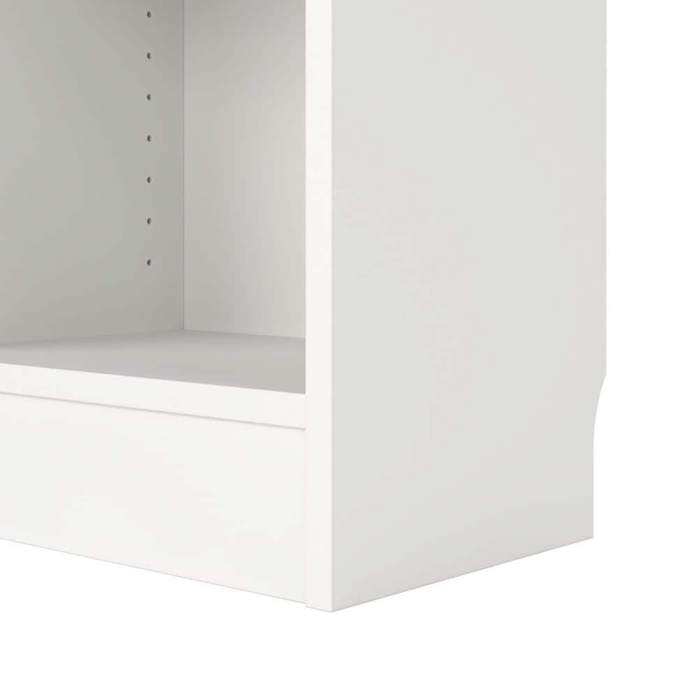 White Adjustable Tall Narrow 5-Shelf Bookcase