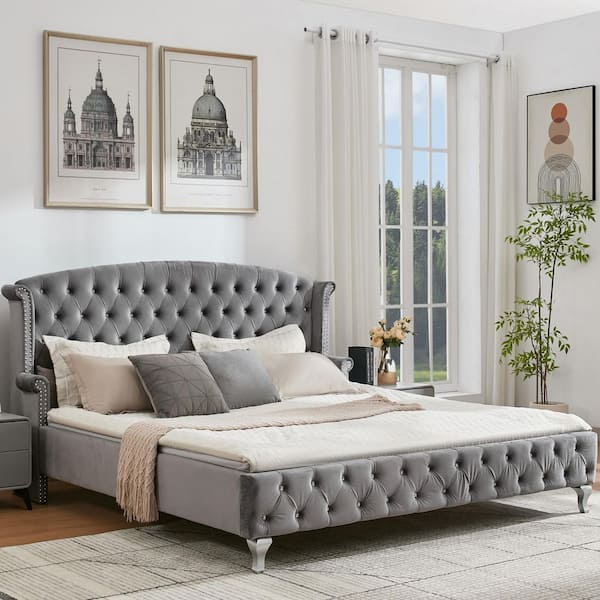 CHRISTOPHER KNIGHT HOME Zyrah Glam Dark Gray Velvet