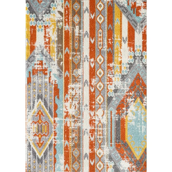 L'Baiet Ava Orange Boho 4 ft. x 6 ft. Area Rug