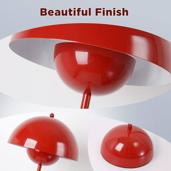 Zompoo Modern 63 in. 1-Light Red LED Dome Reflecting