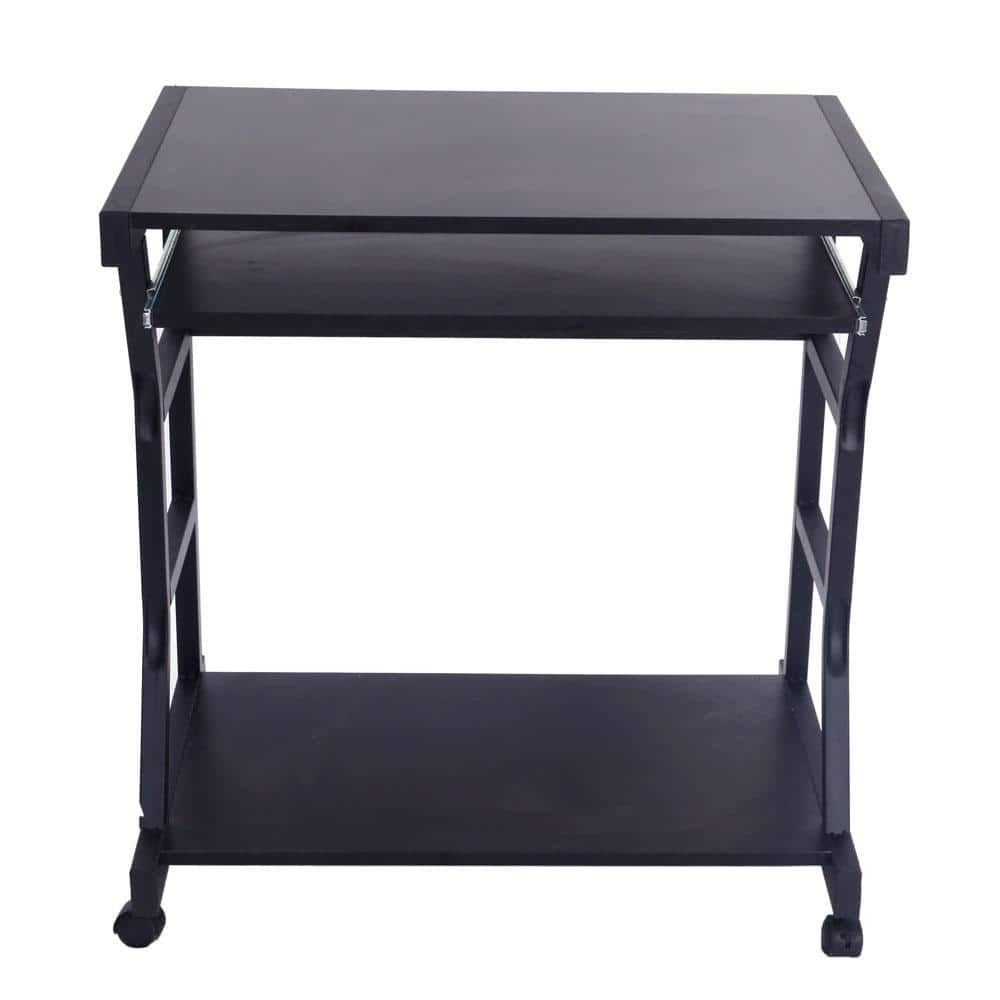 Karl home 29.5 in. Retangular Black Wood Computer Desk with