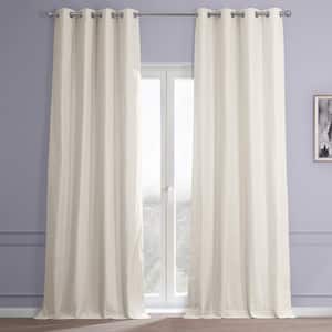 Fable Beige Dune Textured Cotton 50 in. W x 96 in. L Grommet Hotel Blackout Curtain (1 Panel)